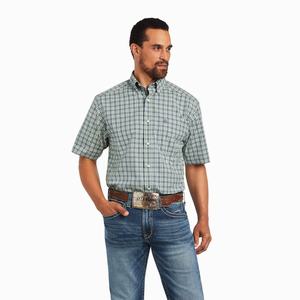 Ariat Pro Series Barrett Klassiska Fit Skjorta Herr Gröna | 421-MNJLFP