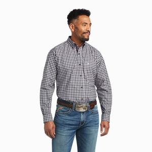 Ariat Pro Series Michael Stretch Klassiska Fit Skjorta Herr Svarta | 628-FTSRJE