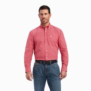 Ariat Pro Series Nevin Stretch Klassiska Fit Skjorta Herr Röda | 396-UQCKER